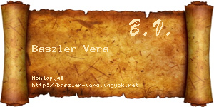 Baszler Vera névjegykártya